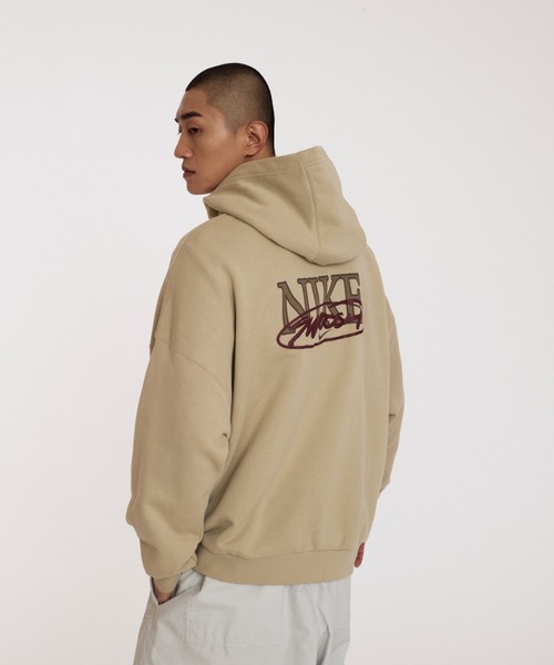 韓国 [NIKE] クラブ オーバーサイズ クルー (Khaki) NIKE ナイキ メンズ スウェット トレーナー クラブ FT オーバー