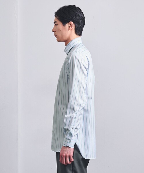 UNITED ARROWS（ユナイテッドアローズ）の「イージーケア AG マルチストライプ セミワイドカラーシャツ -抗菌防臭-（ビジネスシャツ・メンズ・ケリーグリーン・41cm/40cm/39cm/38cm/37cm/42cm）」の14枚目の写真