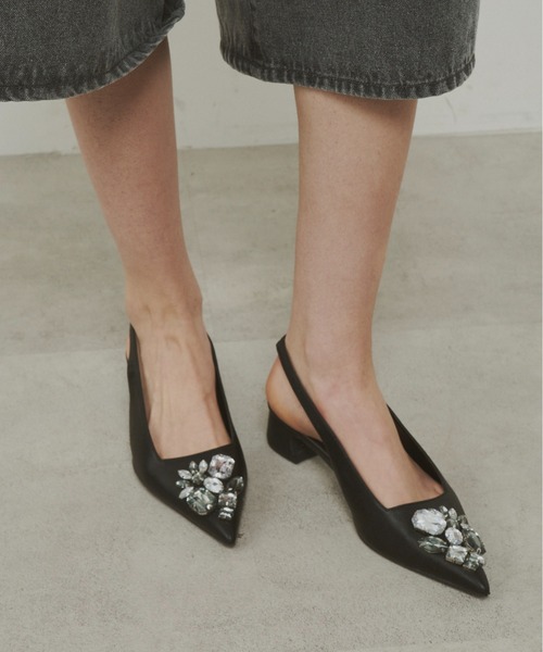 LA BELLE ETUDE（ラベルエチュード）の「ビジュースクエアパンプス（パンプス・レディース・オレンジ/ブラック/ブロンズ・L/M/S）」の16枚目の写真