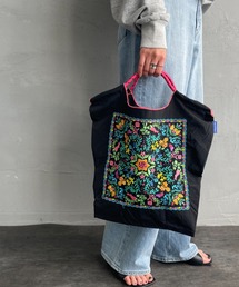 [BALL&CHAIN/ボールアンドチェーン] FLOWER BANDANA 刺繍デザインナイロントートバッグ