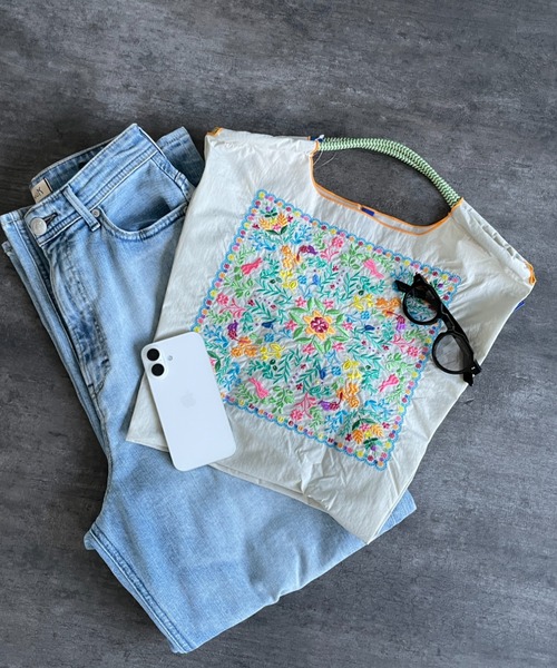 BALL&CHAIN/ボールアンドチェーン] FLOWER BANDANA 刺繍デザイン
