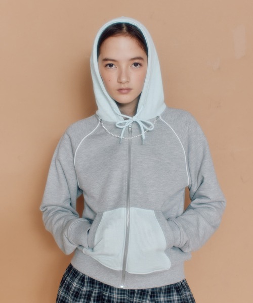 】ZIP UP HOODIE JACKET/ジップアップフーディジャケット　水玉 ADIDAS】Originals Fleece Hoodie Zip-Upフーディジップアップ (adidas