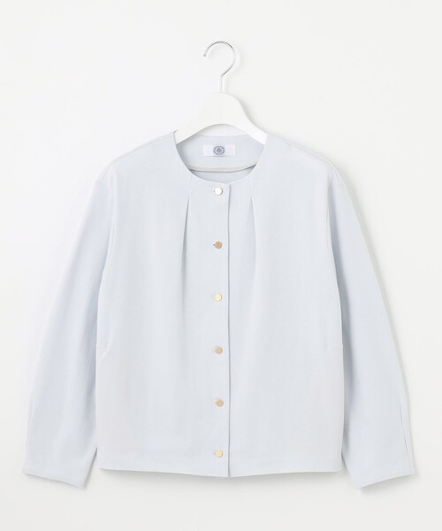 J.PRESS Ladies(J.プレス レディス)の「ハイゲージポンチ カーディガン(カーディガン/ボレロ・レディース・サックスブルー系/ベージュ系/ライトグレー系・SMALL)」の9枚目の写真