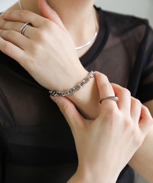 select MOCA（セレクトモカ）の「アンカーチェーンブレスレット（ブレスレット・レディース・シルバー・FREE）」の8枚目の写真