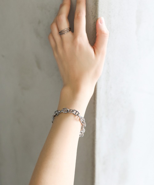 select MOCA（セレクトモカ）の「アンカーチェーンブレスレット（ブレスレット・レディース・シルバー・FREE）」の6枚目の写真