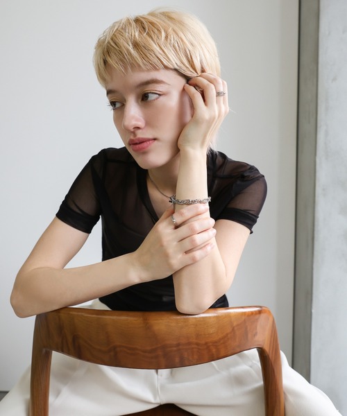 select MOCA（セレクトモカ）の「アンカーチェーンブレスレット（ブレスレット・レディース・シルバー・FREE）」の2枚目の写真