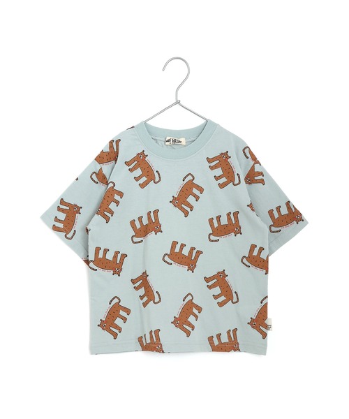 MAKE YOUR DAY（メイクユアデイ）の「アートなヒョウ総柄半袖Tシャツ■80～140cm（Tシャツ/カットソー・キッズ・オリーブ/オフホワイト/ミント・80/90/100/110/120/130/140）」の3枚目の写真