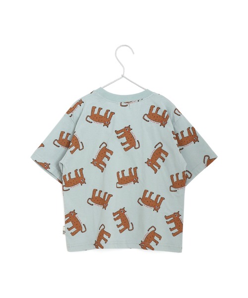 MAKE YOUR DAY（メイクユアデイ）の「アートなヒョウ総柄半袖Tシャツ■80～140cm（Tシャツ/カットソー・キッズ・オリーブ/オフホワイト/ミント・80/90/100/110/120/130/140）」の7枚目の写真