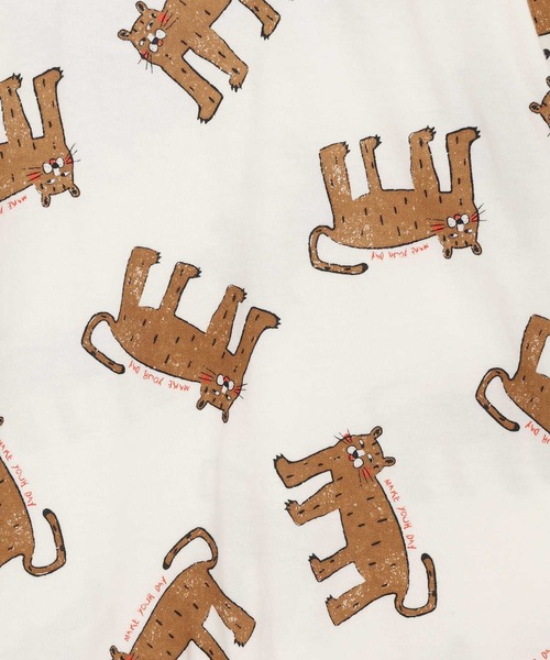 MAKE YOUR DAY（メイクユアデイ）の「アートなヒョウ総柄半袖Tシャツ■80～140cm（Tシャツ/カットソー・キッズ・オリーブ/オフホワイト/ミント・80/90/100/110/120/130/140）」の14枚目の写真