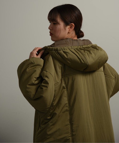 I_am（アイアム）の「over silhouette monster hoodie coat / オーバー 
