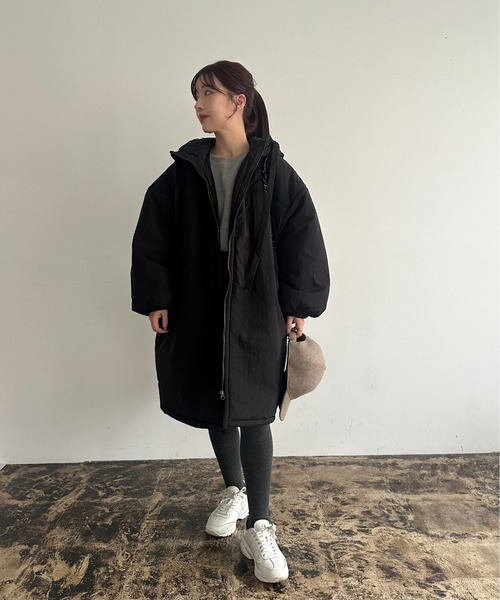 I_am（アイアム）の「over silhouette monster hoodie coat / オーバー 