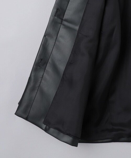 UNITED ARROWS(ユナイテッドアローズ)の「レザーライク ミドルコート(その他アウター・レディース・ブラック・38/36)」の14枚目の写真