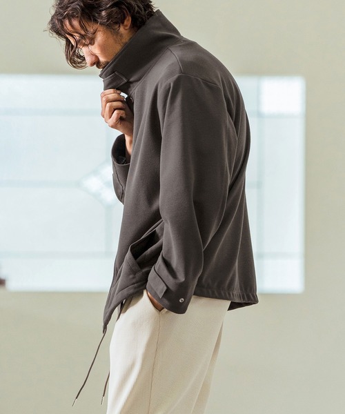 Magine(マージン)の「mj10546- Surf Knit Fabric 2Way Coach Blouson ブルゾン(ブルゾン・メンズ・チャコール/オリーブ/ブラック・44/46/48)」の6枚目の写真