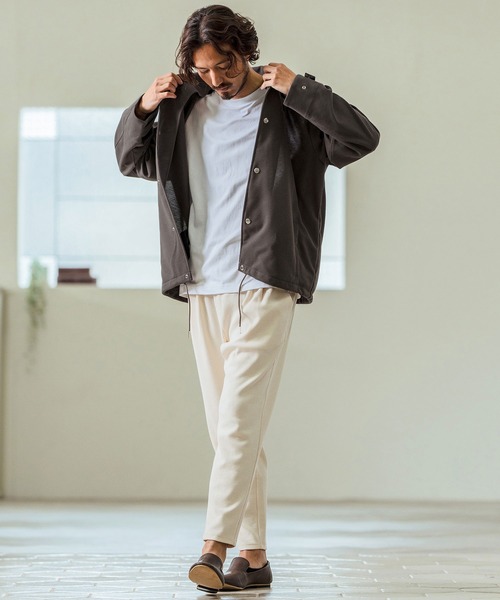 Magine(マージン)の「mj10546- Surf Knit Fabric 2Way Coach Blouson ブルゾン(ブルゾン・メンズ・チャコール/オリーブ/ブラック・44/46/48)」の8枚目の写真