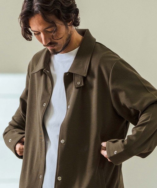 Magine(マージン)の「mj10546- Surf Knit Fabric 2Way Coach Blouson ブルゾン(ブルゾン・メンズ・チャコール/オリーブ/ブラック・44/46/48)」の10枚目の写真