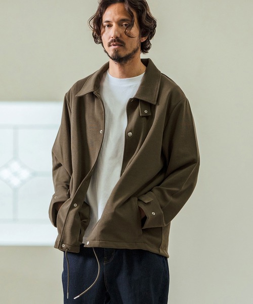 Magine(マージン)の「mj10546- Surf Knit Fabric 2Way Coach Blouson ブルゾン(ブルゾン・メンズ・チャコール/オリーブ/ブラック・44/46/48)」の12枚目の写真
