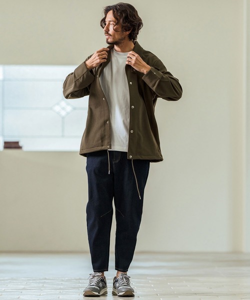 Magine(マージン)の「mj10546- Surf Knit Fabric 2Way Coach Blouson ブルゾン(ブルゾン・メンズ・チャコール/オリーブ/ブラック・44/46/48)」の14枚目の写真