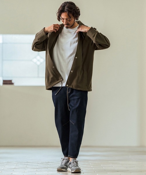 Magine(マージン)の「mj10546- Surf Knit Fabric 2Way Coach Blouson ブルゾン(ブルゾン・メンズ・チャコール/オリーブ/ブラック・44/46/48)」の15枚目の写真