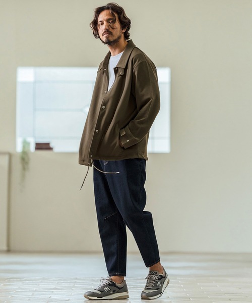 Magine(マージン)の「mj10546- Surf Knit Fabric 2Way Coach Blouson ブルゾン(ブルゾン・メンズ・チャコール/オリーブ/ブラック・44/46/48)」の16枚目の写真