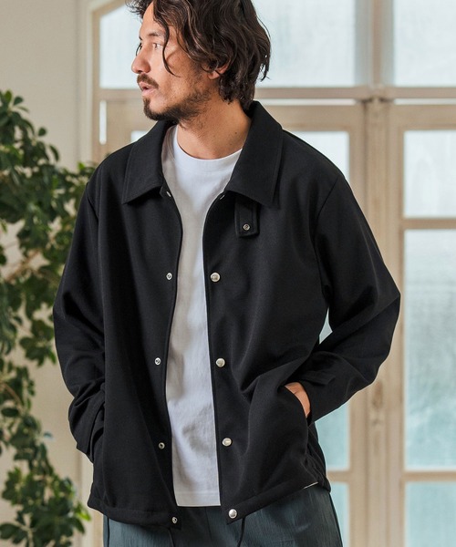 Magine(マージン)の「mj10546- Surf Knit Fabric 2Way Coach Blouson ブルゾン(ブルゾン・メンズ・チャコール/オリーブ/ブラック・44/46/48)」の17枚目の写真