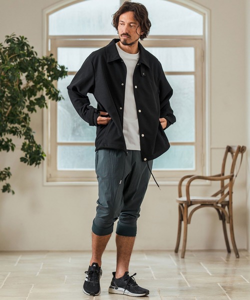 Magine(マージン)の「mj10546- Surf Knit Fabric 2Way Coach Blouson ブルゾン(ブルゾン・メンズ・チャコール/オリーブ/ブラック・44/46/48)」の20枚目の写真
