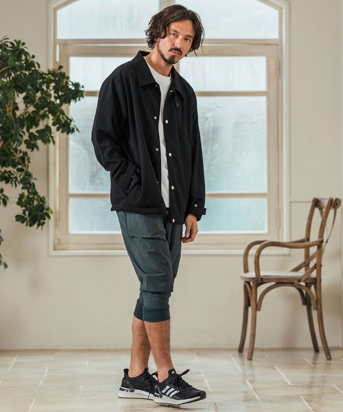 Magine(マージン)の「mj10546- Surf Knit Fabric 2Way Coach Blouson ブルゾン(ブルゾン・メンズ・チャコール/オリーブ/ブラック・44/46/48)」の21枚目の写真