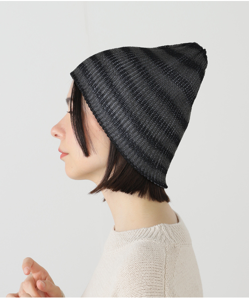 セール】RACAL / ラカル Openwork border knit beanie（ニット