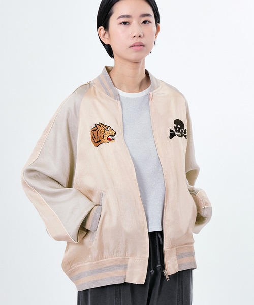 Cloveru Skull &Tiger Reversible JKT 即完売 Cloveru クローバル TIGER HYBRID COACH JKT
