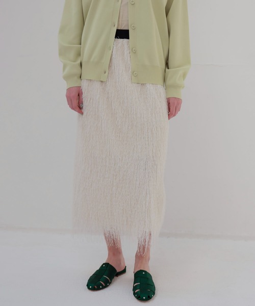 DRESSLAVE(ドレスレイブ)の「FLAPPER shaggy skirt(シャギースカート)(スカート・レディース・ホワイト・38)」の1枚目の写真