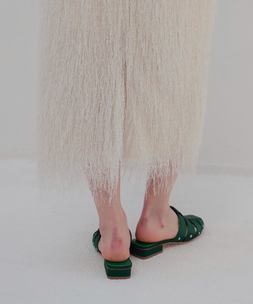 DRESSLAVE(ドレスレイブ)の「FLAPPER shaggy skirt(シャギースカート)(スカート・レディース・ホワイト・38)」の6枚目の写真