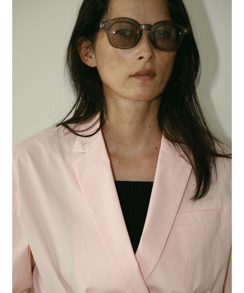 ELENDEEK（エレンディーク）の「シャツジャケット（テーラードジャケット・レディース・ブラック/アイボリー/ピンク・FREE）」の5枚目の写真