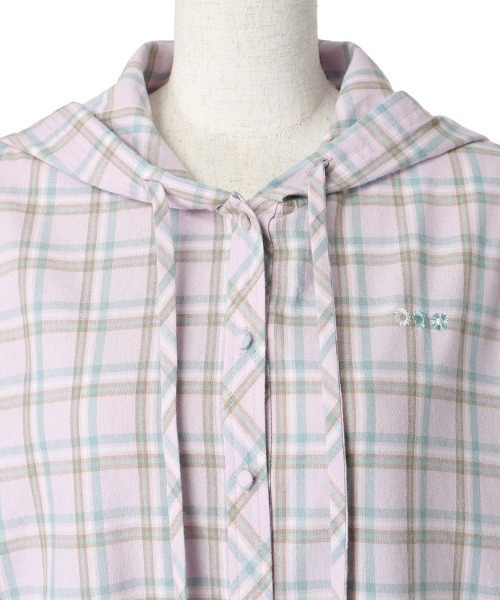 F i.n.t（フィント）の「フード付きビッグチェックシャツ/fint　フィント（シャツ/ブラウス・レディース・ピンク系その他/ブルー系その他/ベージュ系その他・FREE）」の18枚目の写真