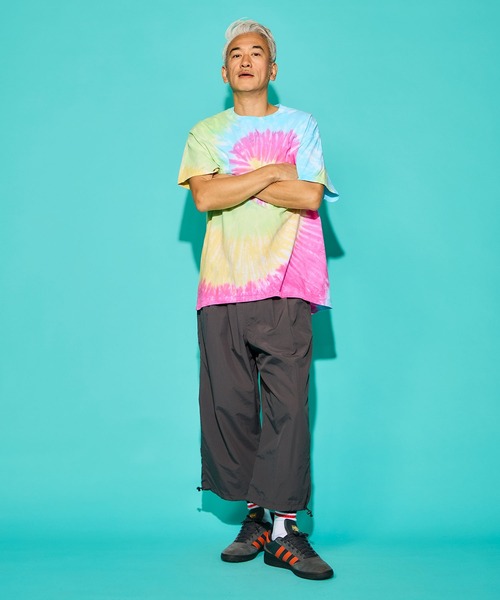 SAWINTO(ソイント)の「TIE DYE 【タイダイ】- TIE DYE TEE“SUN BLEACH SPIRAL”/タイダイ ティー "サン ブリーチ スパイラル”(Tシャツ/カットソー・メンズ・マルチ/サックスブルー・LARGE/MEDIUM/X-LARGE)」の4枚目の写真