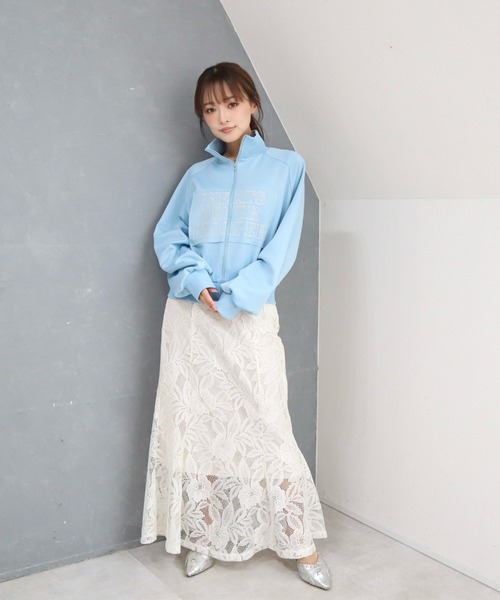 CECIL McBEE(セシルマクビー)の「ベルト付きラッセルレースマーメイドスカート(スカート・レディース・ライトベージュ/ブラック/オフホワイト・MEDIUM)」の2枚目の写真