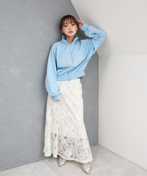CECIL McBEE(セシルマクビー)の「ベルト付きラッセルレースマーメイドスカート(スカート・レディース・ライトベージュ/ブラック/オフホワイト・MEDIUM)」の5枚目の写真