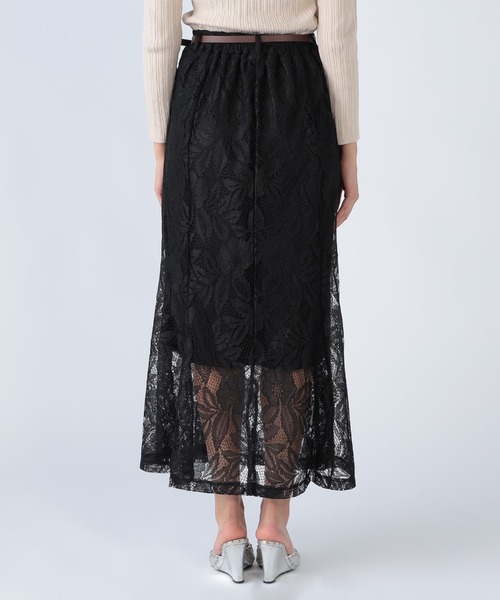 CECIL McBEE(セシルマクビー)の「ベルト付きラッセルレースマーメイドスカート(スカート・レディース・ライトベージュ/ブラック/オフホワイト・MEDIUM)」の9枚目の写真