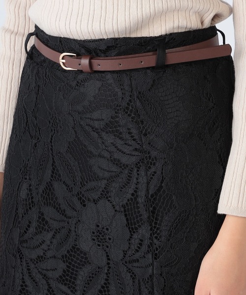 CECIL McBEE(セシルマクビー)の「ベルト付きラッセルレースマーメイドスカート(スカート・レディース・ライトベージュ/ブラック/オフホワイト・MEDIUM)」の10枚目の写真