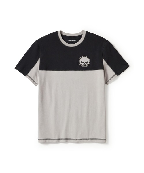 ウィリーG(R)スカル・カラーブロック・ショートスリーブTシャツ