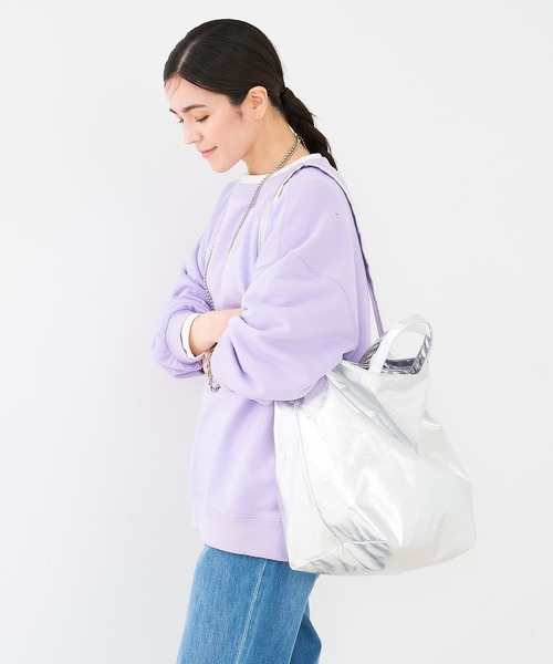 collex（コレックス）の「2WAYメタリック底マチワイド ワンショルダーバッグ（トートバッグ・レディース・ブラック/シルバー・フリー）」の6枚目の写真