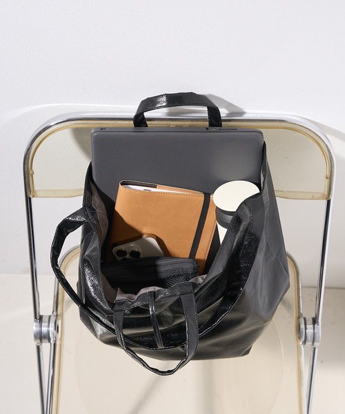 collex（コレックス）の「2WAYメタリック底マチワイド ワンショルダーバッグ（トートバッグ・レディース・ブラック/シルバー・フリー）」の12枚目の写真