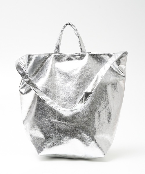 collex（コレックス）の「2WAYメタリック底マチワイド ワンショルダーバッグ（トートバッグ・レディース・ブラック/シルバー・フリー）」の13枚目の写真