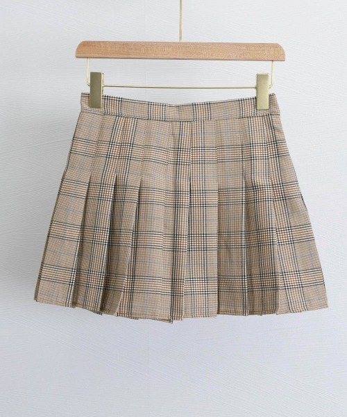 Miniministore(ミニミニストア)の「チェック柄 プリーツスカートミニスカート(スカート・レディース・ブラック/ベージュ/ブラウン/ダークグレー/ネイビー/レッド/グレー・M/S)」の22枚目の写真
