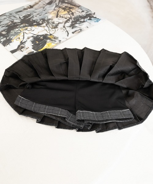 Miniministore(ミニミニストア)の「チェック柄 プリーツスカートミニスカート(スカート・レディース・ブラック/ベージュ/ブラウン/ダークグレー/ネイビー/レッド/グレー・M/S)」の15枚目の写真