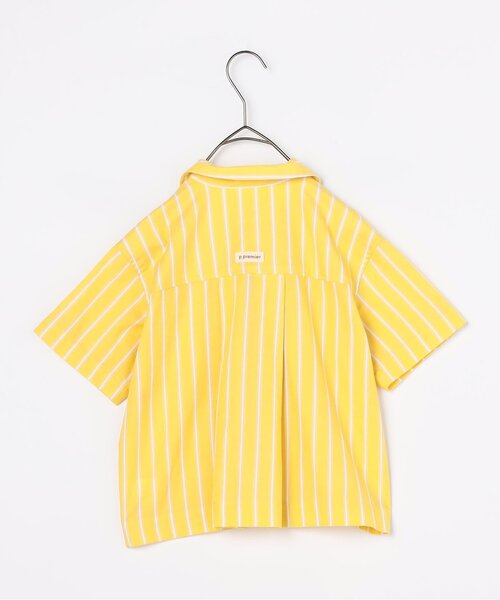 p.premier（ピードットプルミエ）の「【ジュニア対応】ストライプワイド半袖シャツ（シャツ/ブラウス・キッズ・ブラウン/グリーン/レッド/パープル/ミント/イエロー・80/90/100/110/120/130/140）」の8枚目の写真