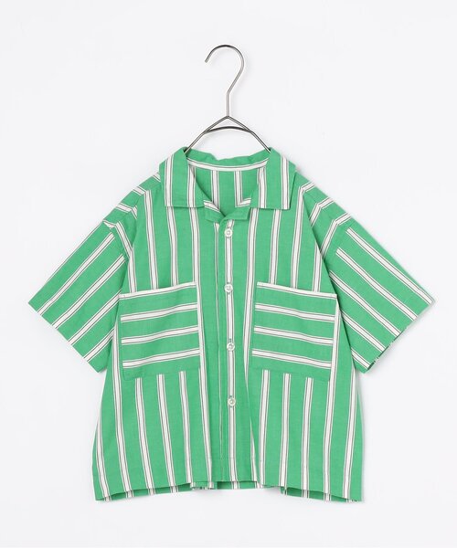 Perushu Pロゴ入り 緑と紫のストライプ 半袖Tシャツ　3セット adidas】完売前に！！スリーストライプス 半袖ベビーTシャツ
