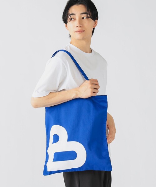 BEAMS HEART(ビームスハート)の「【ユニセックス】B-HEARTロゴ トートバッグ(トートバッグ・メンズ・ブラック/ブルー・ONE SIZE)」の3枚目の写真