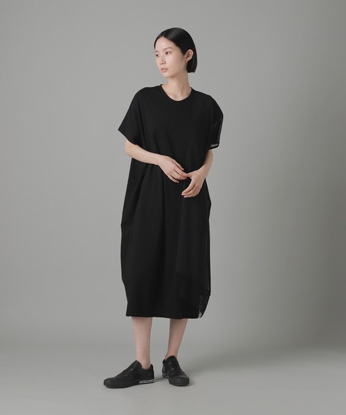 ZUCCa(ズッカ)の「(S)メッシュドッキングジャージィー / ワンピース / S(ワンピース・レディース・ライトグレー/ネイビー/ブラック・M size)」の2枚目の写真