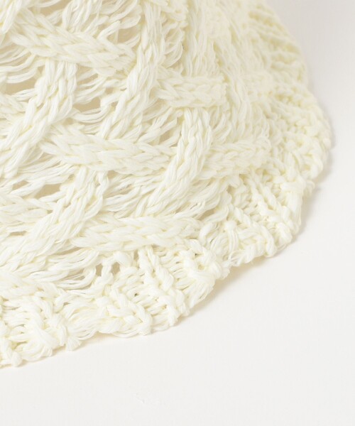 Ray BEAMS（レイビームス）の「フリル 編み サーモ ハット（ハット・レディース・ブラック/ホワイト・ONE SIZE）」の5枚目の写真