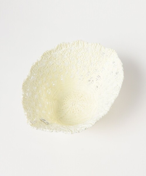 Ray BEAMS（レイビームス）の「フリル 編み サーモ ハット（ハット・レディース・ブラック/ホワイト・ONE SIZE）」の6枚目の写真