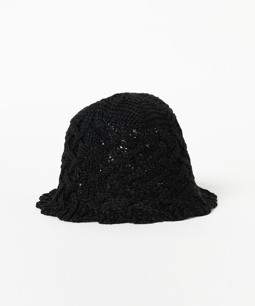 Ray BEAMS（レイビームス）の「フリル 編み サーモ ハット（ハット・レディース・ブラック/ホワイト・ONE SIZE）」の7枚目の写真